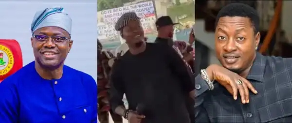 “Don’t Sing That Song Here”- Gov Makinde’s Lighthearted Moment With Fuji Star Taye Currency