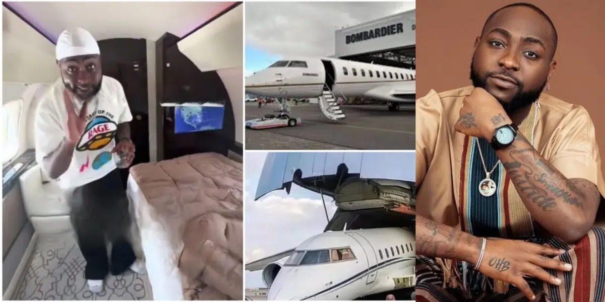 Video: Davido giving a personal tour of his sleek billion-naira jet