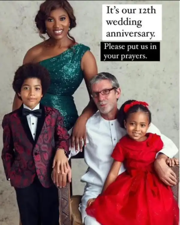 Nigerian Actress, Ufuoma McDermott And Husband Celebrate 12th Wedding Anniversary (Photo)