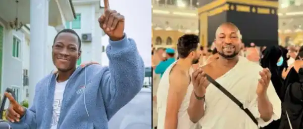 DJ Chicken Reacts As Tunde Perry Prays For Him At Mecca’s Kaaba