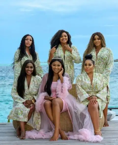 Moyo Lawal, Mary Lazarus, Others Join Mary Njoku In Maldives For Wedding Anniversary (Photo)