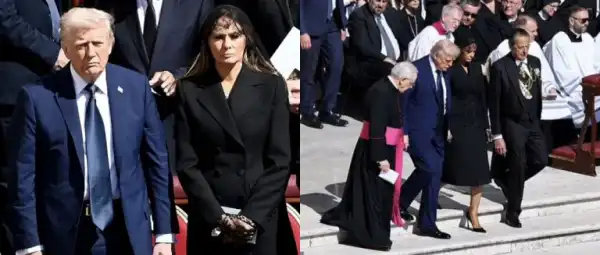 Donald Trump Criticized For Breaking Dress Code At Pope Francis’ Funeral