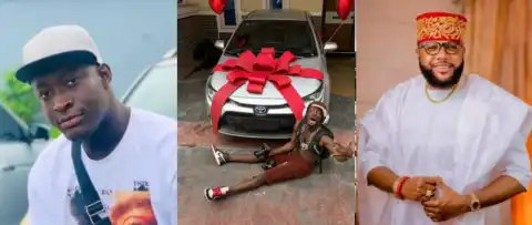 Carter Efe Flaunts Luxury Car Gifted By Billionaire E-Money