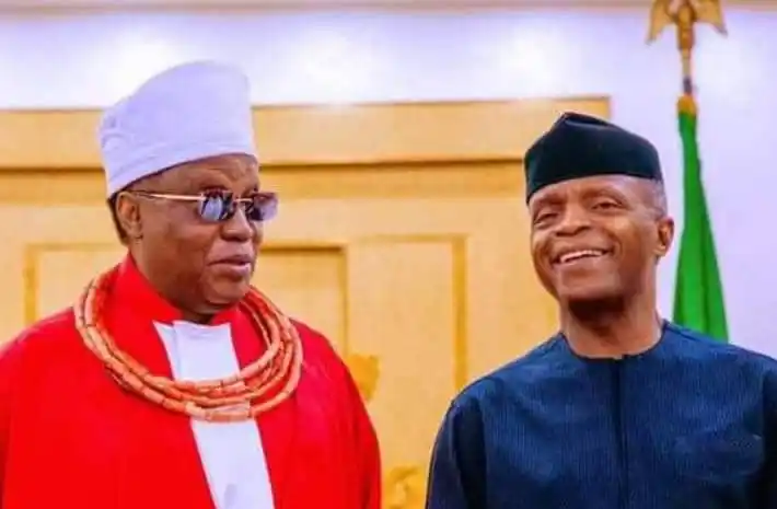 “Other Aspirants Are Probably Shivering” — Oba Of Benin admires Osinbajo