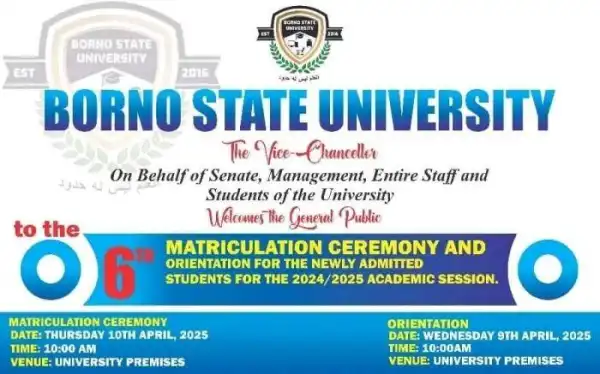 BOSU announces 6th Matriculation ceremony