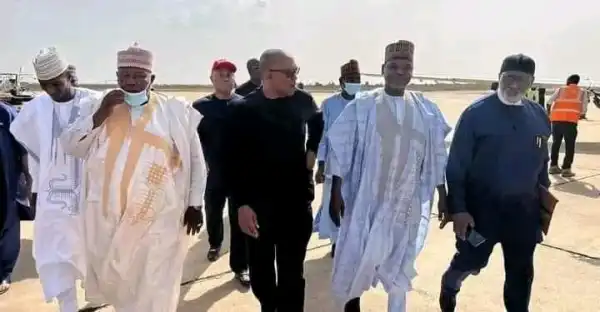 Peter Obi Arrives Maiduguri (pictures)