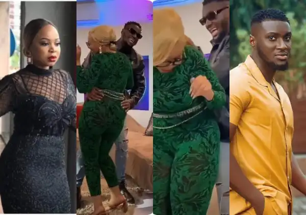 Reactions As Giddifya Is Caught Rocking Diana Outside BBNaija House (Video)