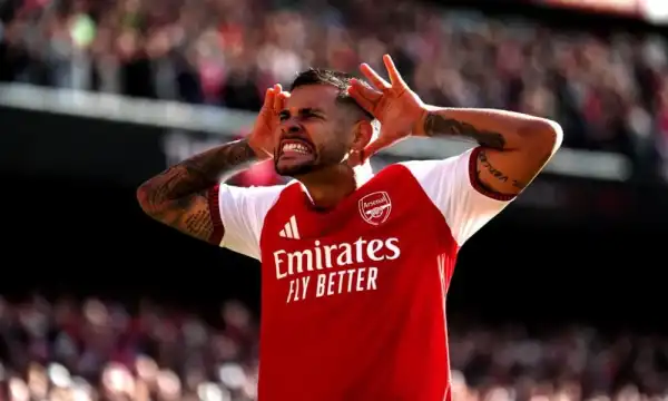 EPL table: Arsenal go joint top with Man City after narrow win over Leeds