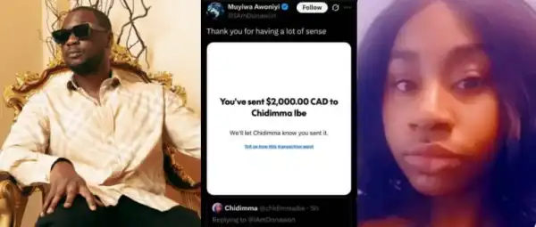 Tems’ Manager Gifts Lady $2,000 for Defending Singer