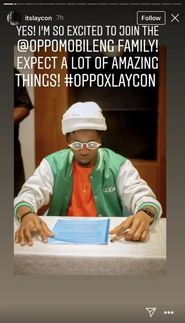 #BBnaija Winner, Laycon Bags Multi-Million Naira Partnership Deal With OPPO Mobile