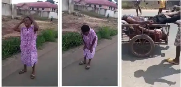 Woman Cries After Ebubeagu Reportedly Killed 14 Youths in Imo (Video)