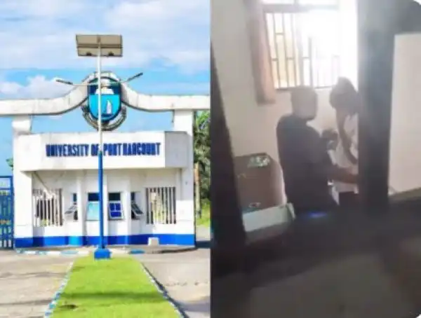 Alleged University of Port Harcourt Lecturer Caught on Camera S3xually Harassing Female Student