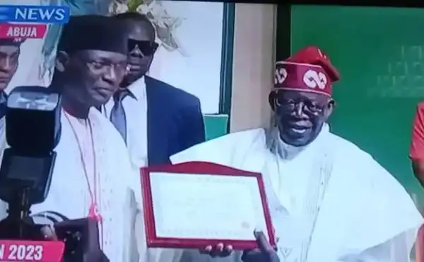 President-elect, Tinubu Receives Certificate Of Return