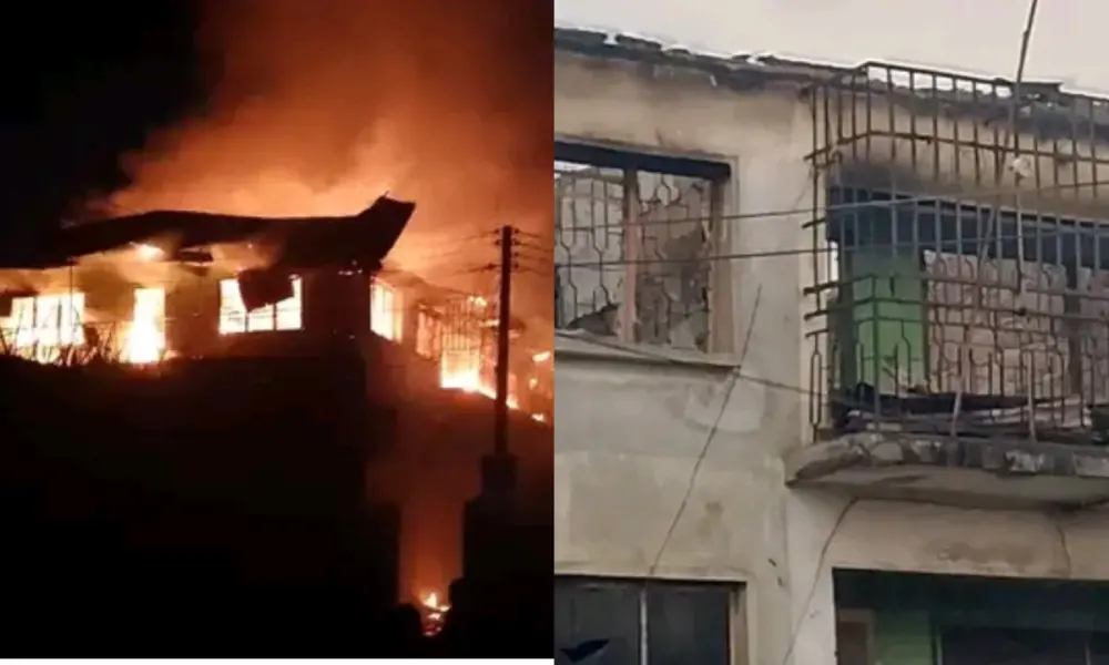 Tenants rendered homeless as fire destroys building in Aba