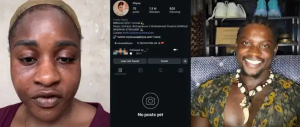 “She Never Start, She Don Run”- BBNaija Star Phyna Deactivates Instagram After VDM Saga Escalates