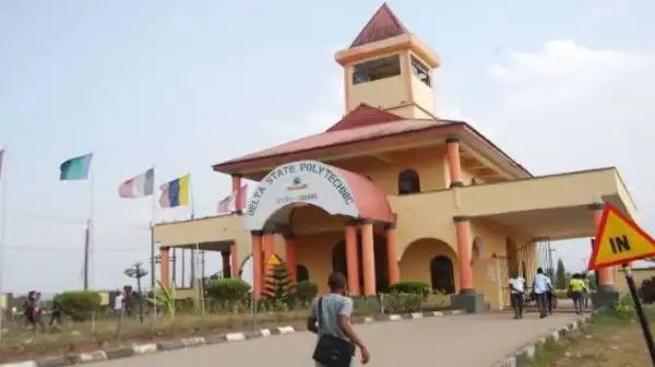 Protest Hits Delta State Polytechnic Ogwashi-Uku Over Increment Of Fees (Watch Video)