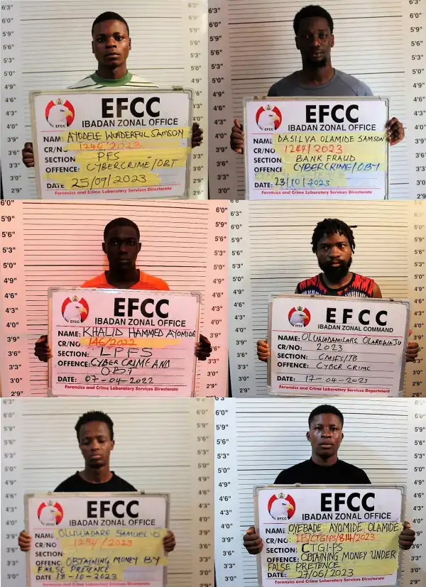 Oyo, Ogun Courts Jail 14 Internet Fraudsters (Photos)