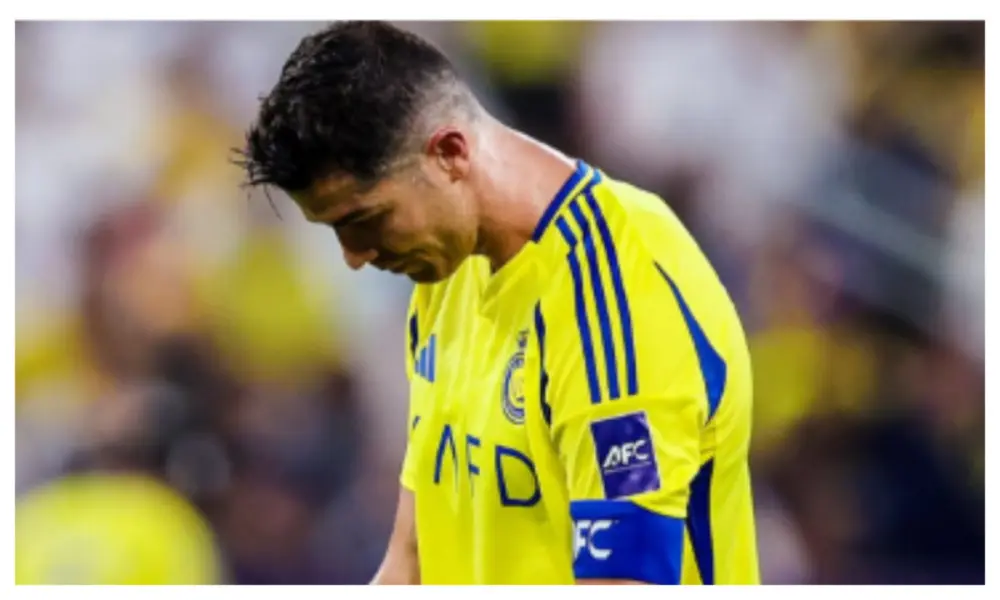 Cristiano Ronaldo reacts as Al Nassr exit Champions League, to finish season trophyless