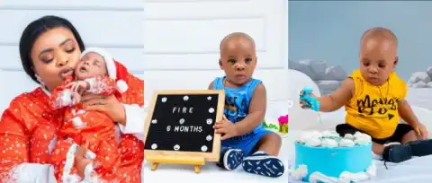 Dayo Amusa Celebrates Son’s 6-Month Milestone With Heartwarming Pictures