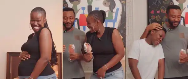 Warri Pikin Announces Baby’s Gender In Emotional Video, Son’s Reaction Steals The Show