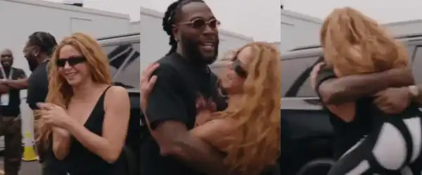 Viral Moment as Burna Boy Carries Shakira While Celebrating Their Global Hit Dai Dai
