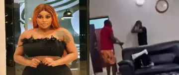 “Talk To Him, Don’t H!t Him”- Sarah Martins Reacts To Video Of Father Flogging Son For Failing Exam