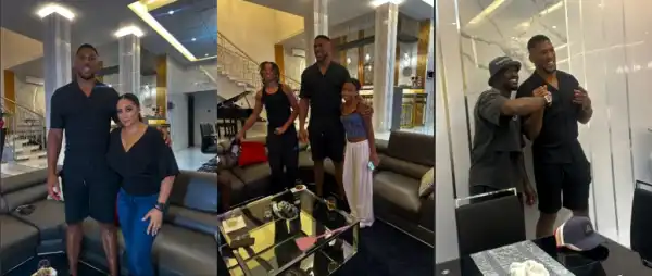 Anthony Joshua Pays Surprise Visit To Singer Peter Okoye’s Home
