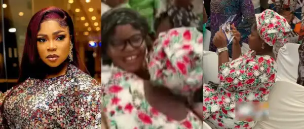 Lady Slams Eniola Ajao Over Awkward Hug With Odunlade’s Wife