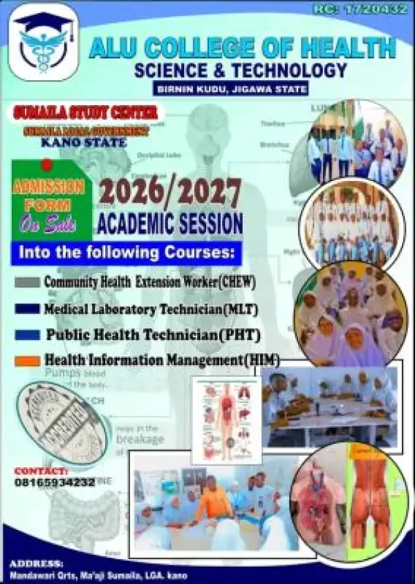 ALU College of Health Science & Technology Opens Admission for 2026/2027 Academic Session