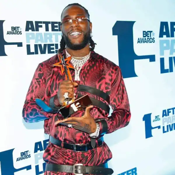 Burna Boy Bags Best International Act At the Prestigious BET Awards 2021