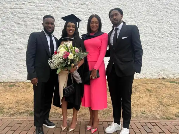 JJ Okocha Celebrates As His Daughter, Daniella Bags Degree (Photo)
