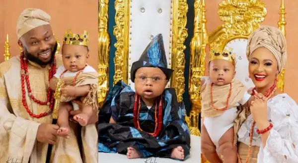 Olakunle Churchill And Wife, Rosy Meurer Celebrate Their Son On His First Birthday