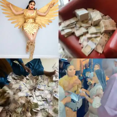 ''I Am Not Their Mate'' - Bobrisky Shows Off Monies Sprayed On Him at His Birth Party (Video)