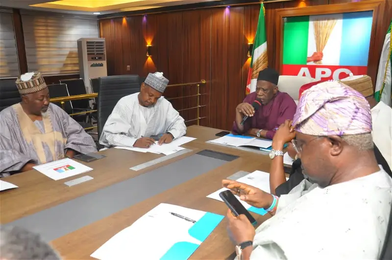 Photos: APC chair, Adamu meets govs ahead of Saturday poll