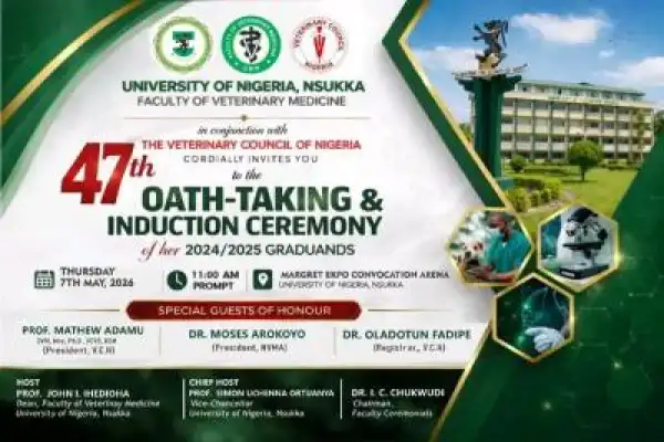 UNN 47th Induction/Oath-Taking Ceremony for Graduating Veterinary Doctors