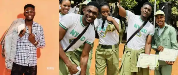 BBNaija Star Sammie Celebrates Completing His NYSC Program