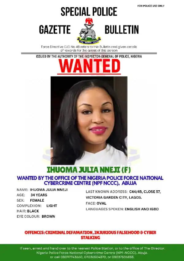 Court dismisses application by daughter of ABC Transport Founder, Ihuoma Nneji, to set aside warrant of arrest