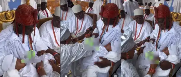 Ooni Of Ife Holds Grand Naming Ceremony For Twin Princes With Queen Mariam