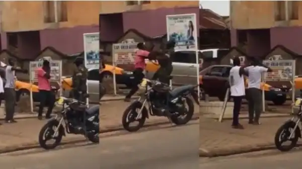 Drama As Man Slaps Soldier For Punishing Him For Defying Lockdown Order