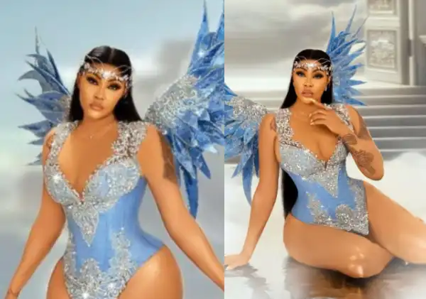Fans lampoons Angela Okorie over her choice of birthday outfit