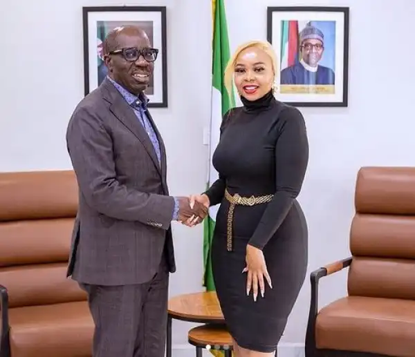 Gov Obaseki Meets BBNaija Housemate, Diana (Photos)