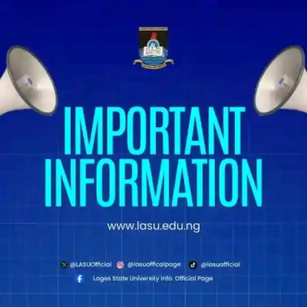 LASU notice to part-time students on deadline for payment of acceptance fee and and medical fee