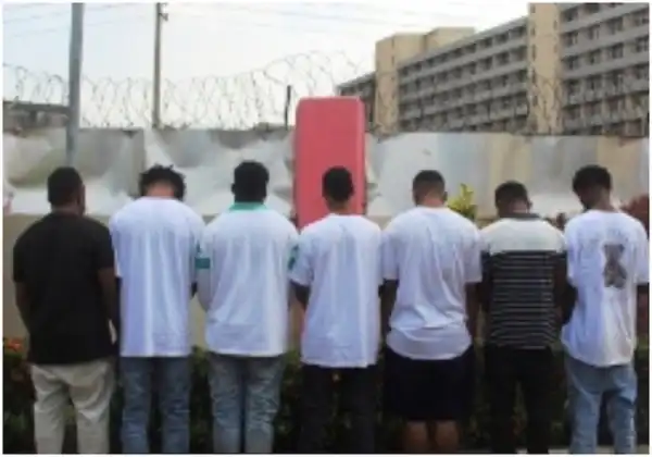 BUSTED!! EFCC Arrests Seven Suspected Internet Fraudsters In Benin