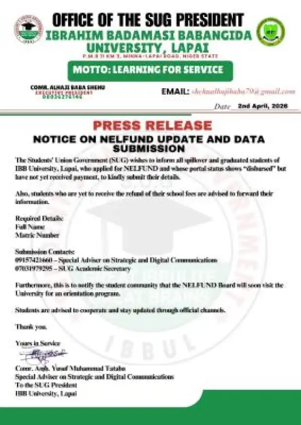 IBBUL SUG update on NELFUND