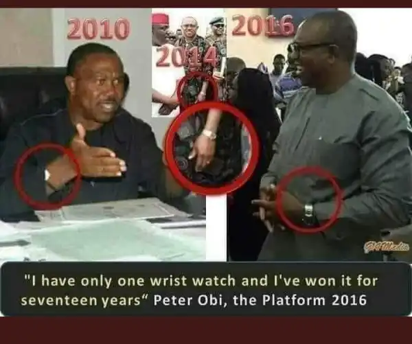Peter Obi: I Only Have One Wristwatch (fact Check)