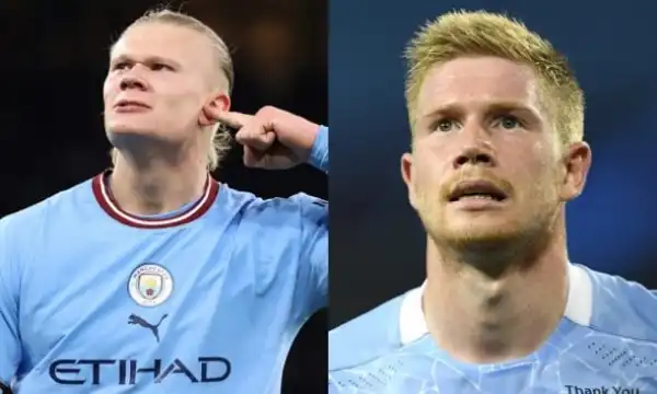 EPL: Haaland wins Golden Boot as De Bruyne takes Playmaker award