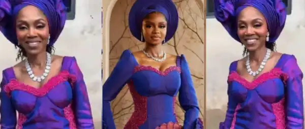 Designer Recreates Priscilla Ojo’s Traditional Wedding Outfit, Video Sparks Mixed Reactions