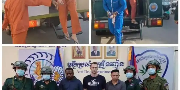 Nigerian Man And His American Partner Jailed For 25 Years In Cambodia For Drug Trafficking