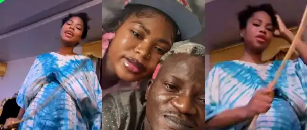 Portable Shares Sweet Video of Pregnant Wife Bewaji Ahead of Baby No. 3