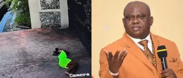 “E no go work!, My house is over full” – Pastor Chibuzor Chinyere Reacts After Little Girl Is Seen at His Gate